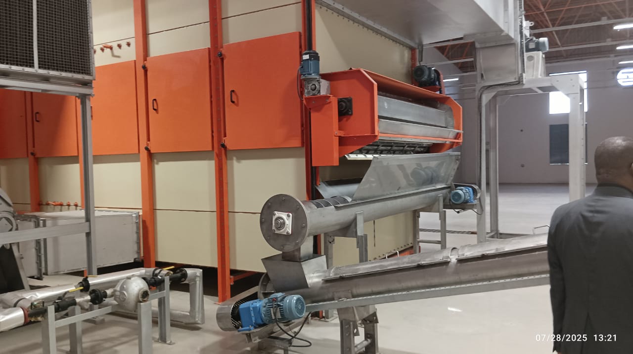 Modern cold-press processing facility.